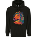 Horse Head Equestrian Childrens Kids Hoodie Black