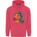 Horse Head Equestrian Childrens Kids Hoodie Heliconia