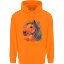 Horse Head Equestrian Childrens Kids Hoodie Orange