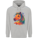 Horse Head Equestrian Childrens Kids Hoodie Sports Grey
