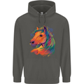 Horse Head Equestrian Childrens Kids Hoodie Storm Grey