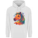 Horse Head Equestrian Childrens Kids Hoodie White
