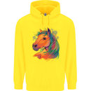Horse Head Equestrian Childrens Kids Hoodie Yellow