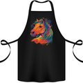Horse Head Equestrian Cotton Apron 100% Organic Black