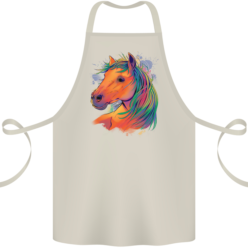 Horse Head Equestrian Cotton Apron 100% Organic Natural