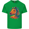 Horse Head Equestrian Kids T-Shirt Childrens Irish Green