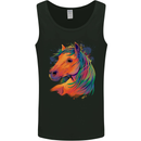 Horse Head Equestrian Mens Vest Tank Top Black