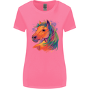 Horse Head Equestrian Womens Wider Cut T-Shirt Azalea
