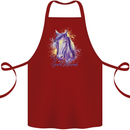 Horse Is My Spiritual Animal Equestrian Cotton Apron 100% Organic Maroon