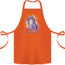 Horse Is My Spiritual Animal Equestrian Cotton Apron 100% Organic Orange