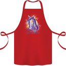 Horse Is My Spiritual Animal Equestrian Cotton Apron 100% Organic Red