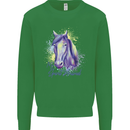 Horse Is My Spiritual Animal Equestrian Kids Sweatshirt Jumper Irish Green