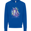 Horse Is My Spiritual Animal Equestrian Kids Sweatshirt Jumper Royal Blue