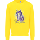 Horse Is My Spiritual Animal Equestrian Kids Sweatshirt Jumper Yellow