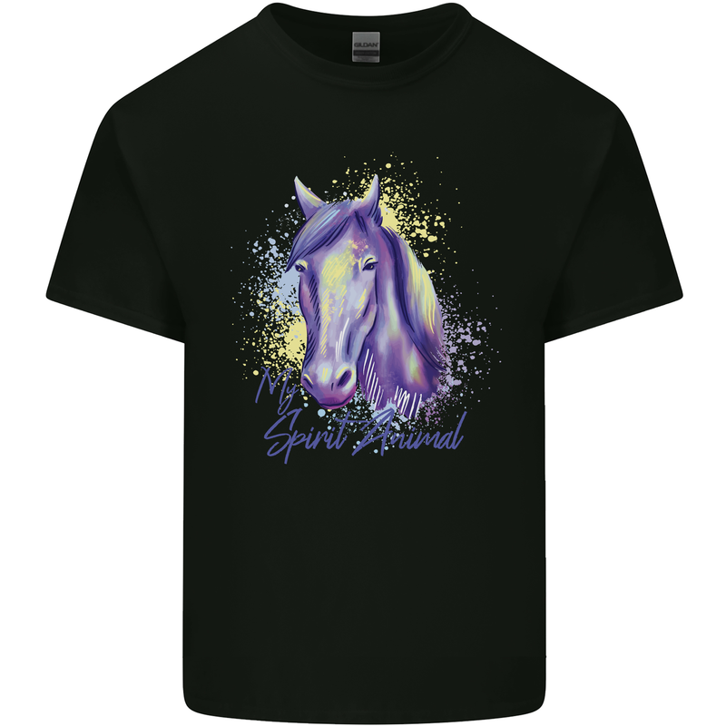 Horse Is My Spiritual Animal Equestrian Kids T-Shirt Childrens Black
