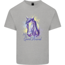 Horse Is My Spiritual Animal Equestrian Kids T-Shirt Childrens Sports Grey