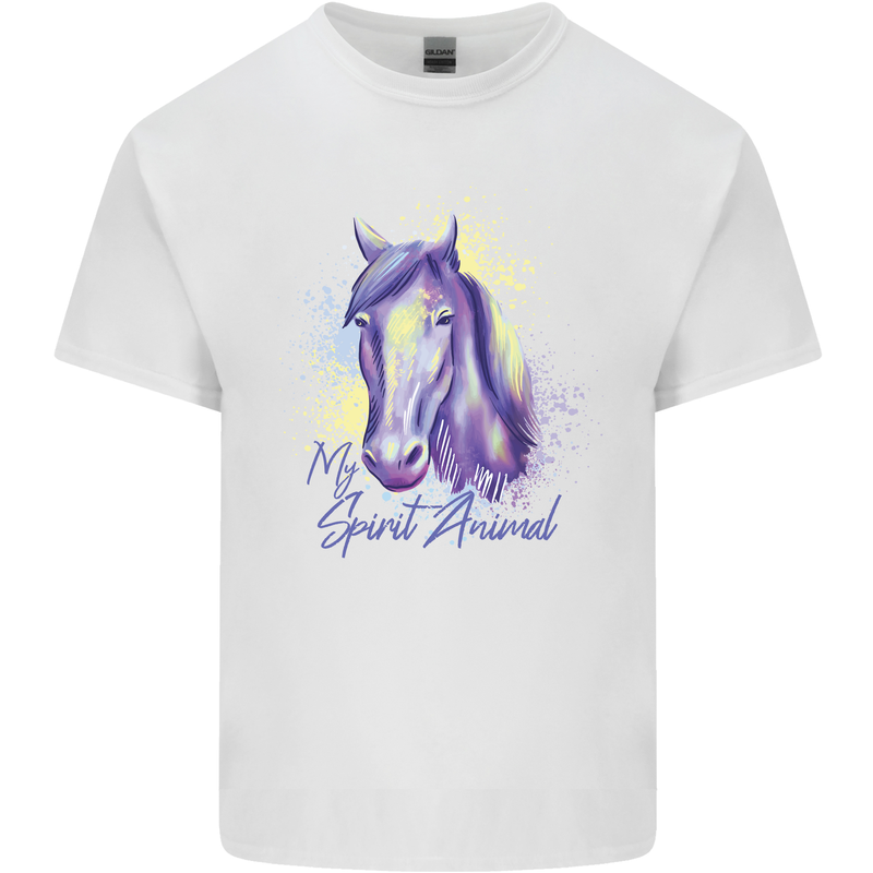 Horse Is My Spiritual Animal Equestrian Kids T-Shirt Childrens White