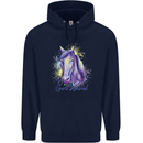 Horse Is My Spiritual Animal Equestrian Mens 80% Cotton Hoodie Navy Blue