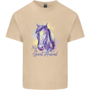 Horse Is My Spiritual Animal Equestrian Mens Cotton T-Shirt Tee Top Sand