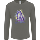 Horse Is My Spiritual Animal Equestrian Mens Long Sleeve T-Shirt Charcoal