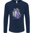 Horse Is My Spiritual Animal Equestrian Mens Long Sleeve T-Shirt Navy Blue
