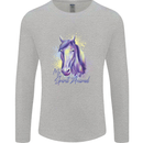 Horse Is My Spiritual Animal Equestrian Mens Long Sleeve T-Shirt Sports Grey