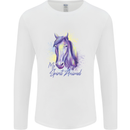 Horse Is My Spiritual Animal Equestrian Mens Long Sleeve T-Shirt White
