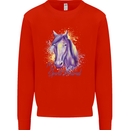 Horse Is My Spiritual Animal Equestrian Mens Sweatshirt Jumper Bright Red