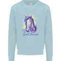 Horse Is My Spiritual Animal Equestrian Mens Sweatshirt Jumper Light Blue