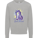 Horse Is My Spiritual Animal Equestrian Mens Sweatshirt Jumper Sports Grey