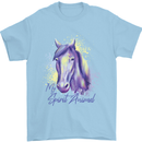 Horse Is My Spiritual Animal Equestrian Mens T-Shirt Cotton Gildan Light Blue