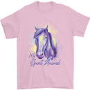 Horse Is My Spiritual Animal Equestrian Mens T-Shirt Cotton Gildan Light Pink