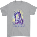 Horse Is My Spiritual Animal Equestrian Mens T-Shirt Cotton Gildan Sports Grey