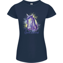 Horse Is My Spiritual Animal Equestrian Womens Petite Cut T-Shirt Navy Blue