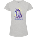 Horse Is My Spiritual Animal Equestrian Womens Petite Cut T-Shirt Sports Grey