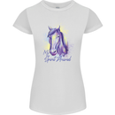 Horse Is My Spiritual Animal Equestrian Womens Petite Cut T-Shirt White