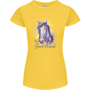 Horse Is My Spiritual Animal Equestrian Womens Petite Cut T-Shirt Yellow
