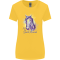 Horse Is My Spiritual Animal Equestrian Womens Wider Cut T-Shirt Yellow