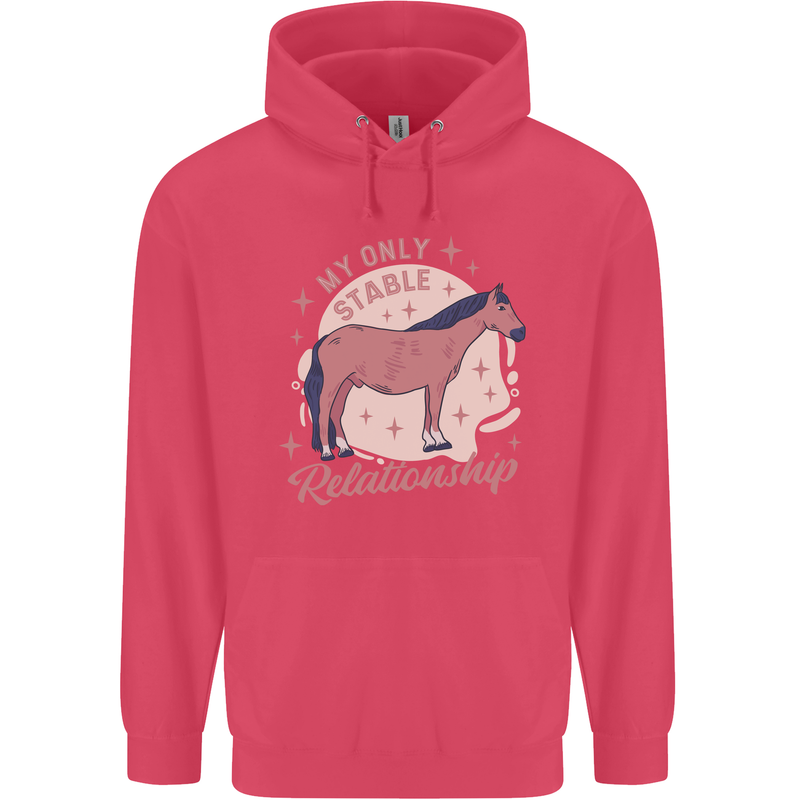 Horse My Only Stable Relationship Equestrian Childrens Kids Hoodie Heliconia