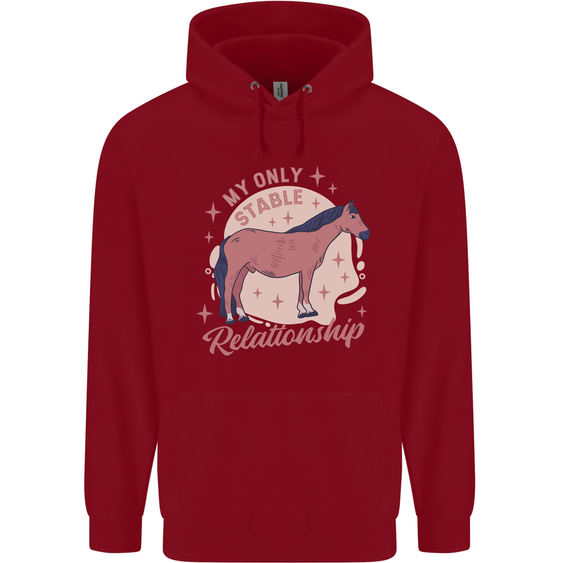 Horse My Only Stable Relationship Equestrian Childrens Kids Hoodie Red