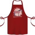 Horse My Only Stable Relationship Equestrian Cotton Apron 100% Organic Maroon