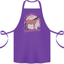 Horse My Only Stable Relationship Equestrian Cotton Apron 100% Organic Purple