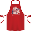 Horse My Only Stable Relationship Equestrian Cotton Apron 100% Organic Red