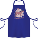 Horse My Only Stable Relationship Equestrian Cotton Apron 100% Organic Royal Blue
