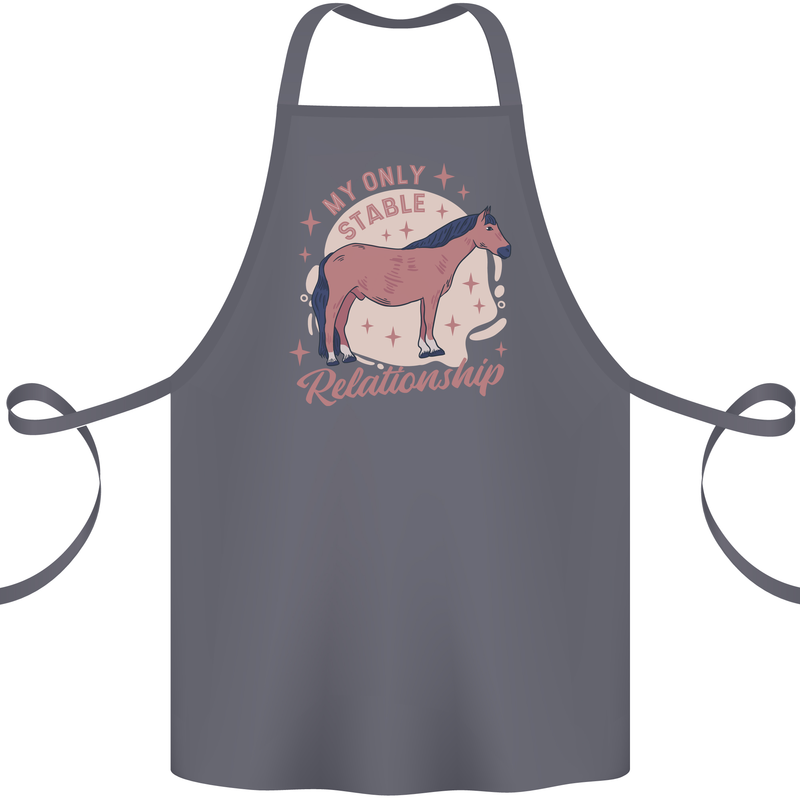 Horse My Only Stable Relationship Equestrian Cotton Apron 100% Organic Steel