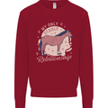 Horse My Only Stable Relationship Equestrian Kids Sweatshirt Jumper Red