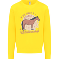 Horse My Only Stable Relationship Equestrian Kids Sweatshirt Jumper Yellow