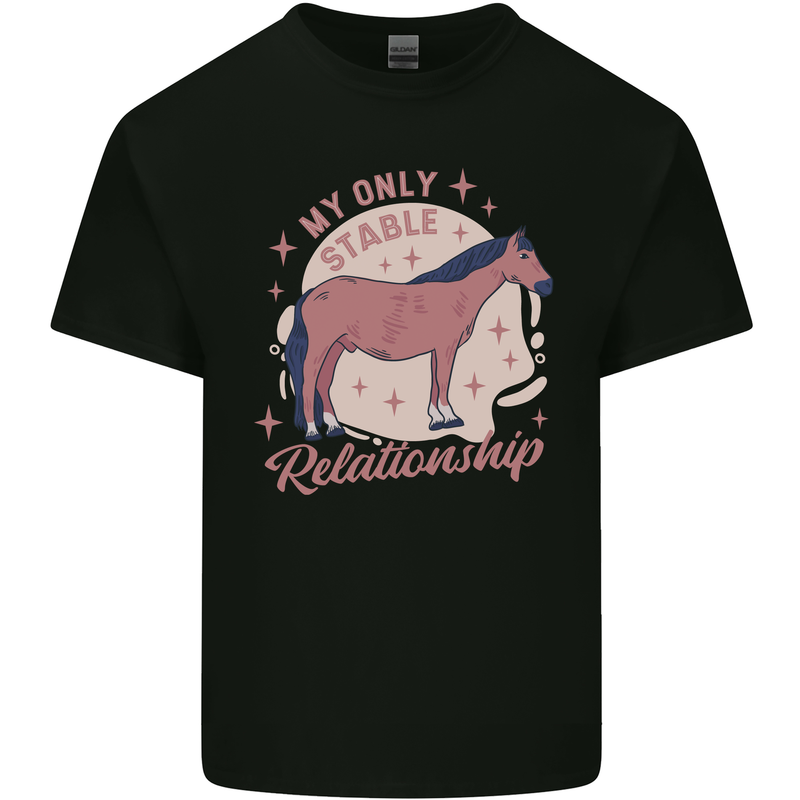 Horse My Only Stable Relationship Equestrian Kids T-Shirt Childrens Black