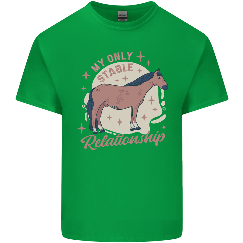Horse My Only Stable Relationship Equestrian Kids T-Shirt Childrens Irish Green
