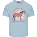 Horse My Only Stable Relationship Equestrian Kids T-Shirt Childrens Light Blue